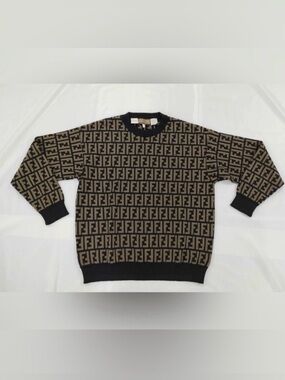 NEW FENDI VINTAGE  Zucca Monogram Sweater L /XL ( size 40 euro )